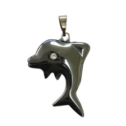 Pendentif hématite dauphin