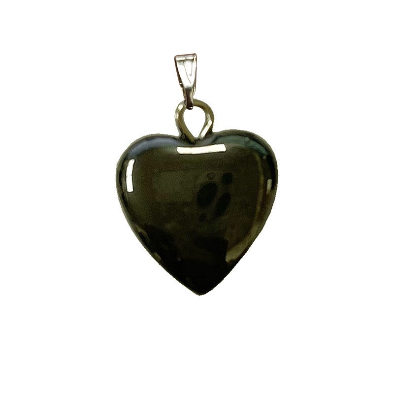 Pendentif coeur hématite